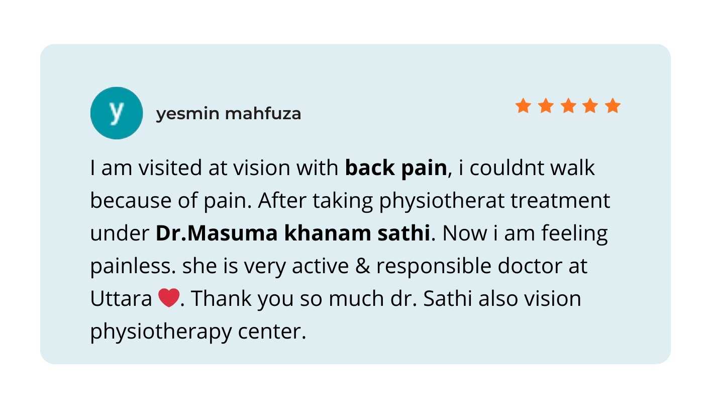 Dr. Masuma Khanam Patient Review 3