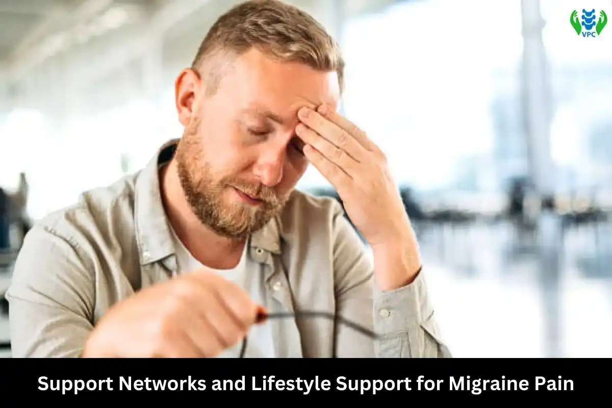 Support networks and lifestyle support for migraine pain