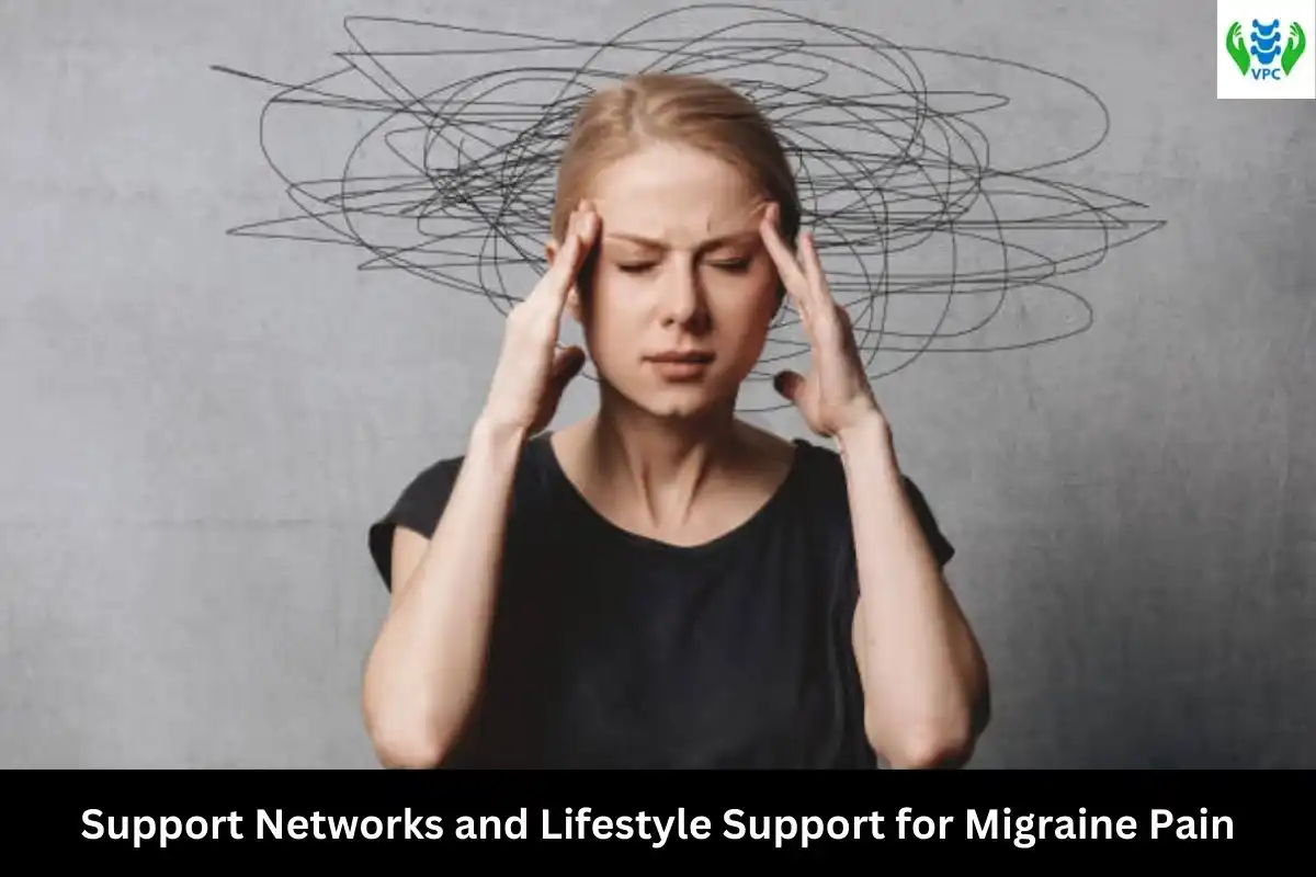 Support networks and lifestyle support for migraine pain